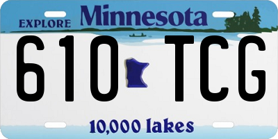 MN license plate 610TCG