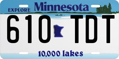 MN license plate 610TDT