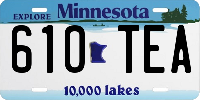 MN license plate 610TEA