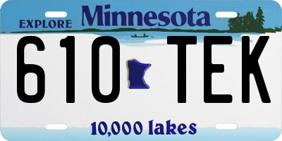 MN license plate 610TEK