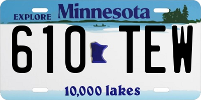 MN license plate 610TEW