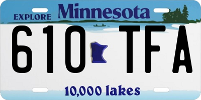 MN license plate 610TFA