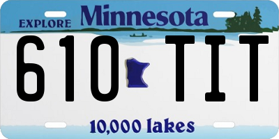 MN license plate 610TIT