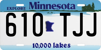 MN license plate 610TJJ