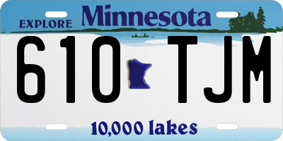 MN license plate 610TJM