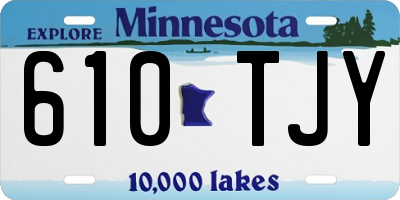 MN license plate 610TJY