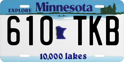 MN license plate 610TKB