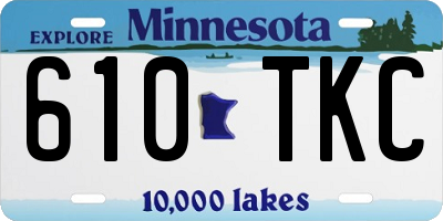 MN license plate 610TKC