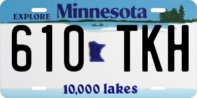 MN license plate 610TKH