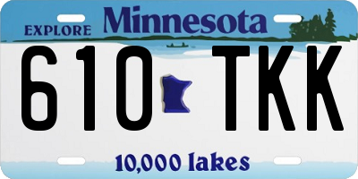 MN license plate 610TKK