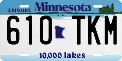 MN license plate 610TKM
