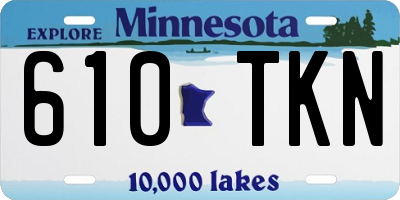 MN license plate 610TKN