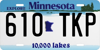 MN license plate 610TKP