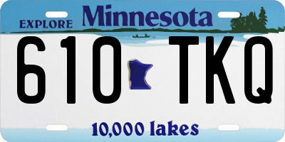 MN license plate 610TKQ