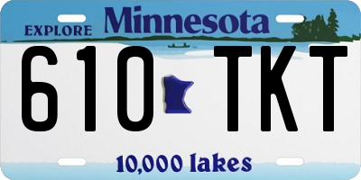 MN license plate 610TKT