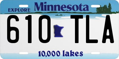 MN license plate 610TLA