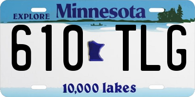 MN license plate 610TLG