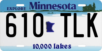 MN license plate 610TLK