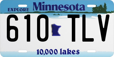 MN license plate 610TLV