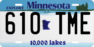 MN license plate 610TME