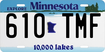 MN license plate 610TMF