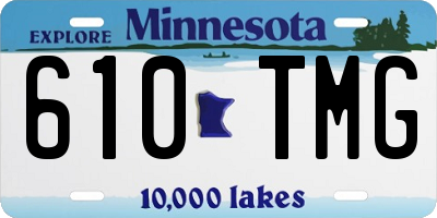 MN license plate 610TMG