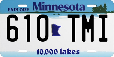 MN license plate 610TMI