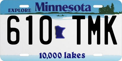 MN license plate 610TMK
