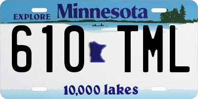 MN license plate 610TML