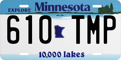 MN license plate 610TMP