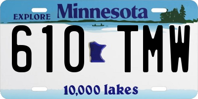 MN license plate 610TMW
