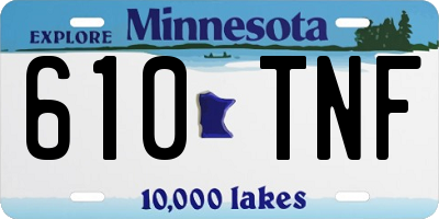 MN license plate 610TNF