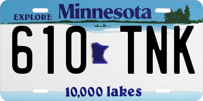 MN license plate 610TNK