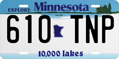 MN license plate 610TNP