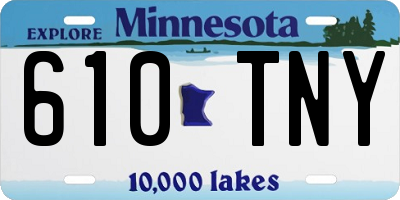 MN license plate 610TNY