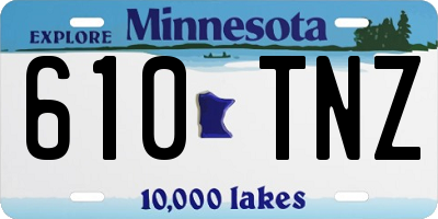 MN license plate 610TNZ