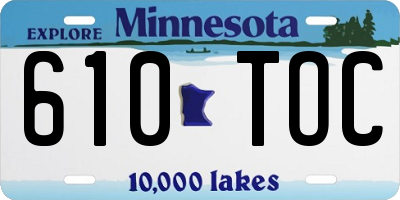 MN license plate 610TOC