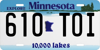 MN license plate 610TOI