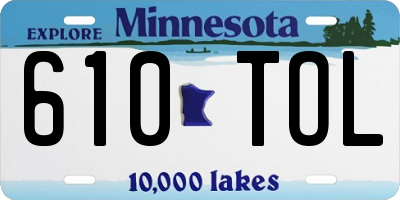 MN license plate 610TOL