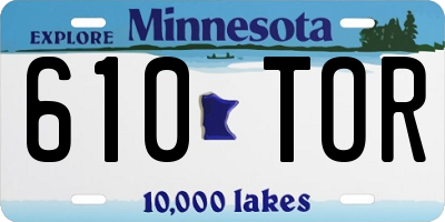 MN license plate 610TOR