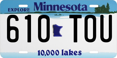 MN license plate 610TOU