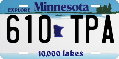 MN license plate 610TPA