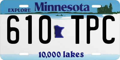MN license plate 610TPC