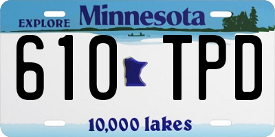 MN license plate 610TPD