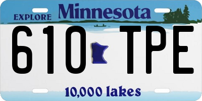 MN license plate 610TPE
