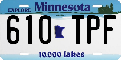 MN license plate 610TPF