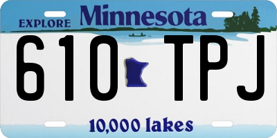 MN license plate 610TPJ