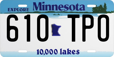 MN license plate 610TPO