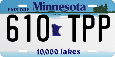 MN license plate 610TPP