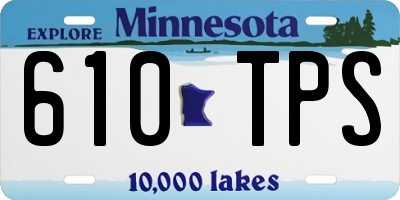 MN license plate 610TPS